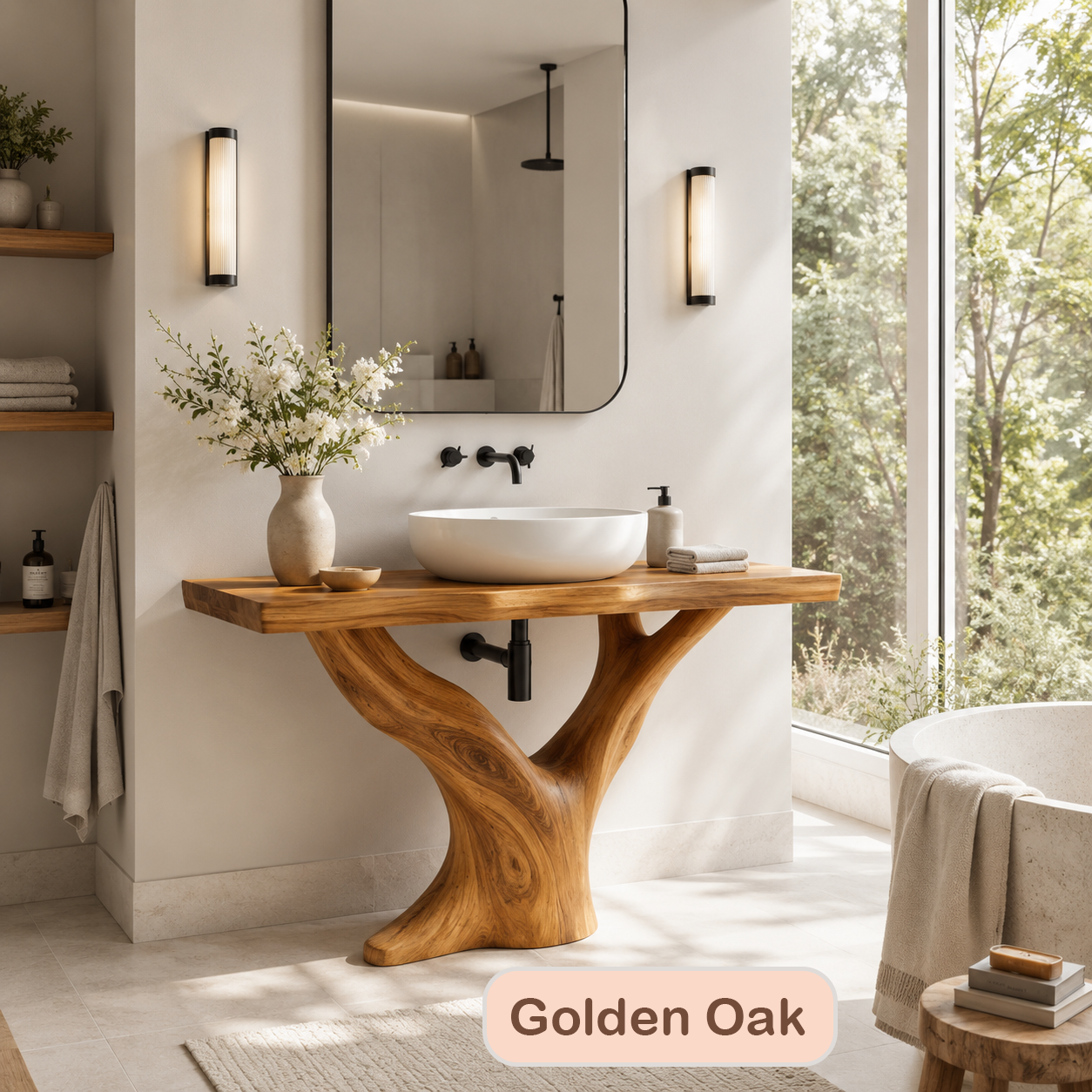 Solid Wood Bathroom Vanity Console
