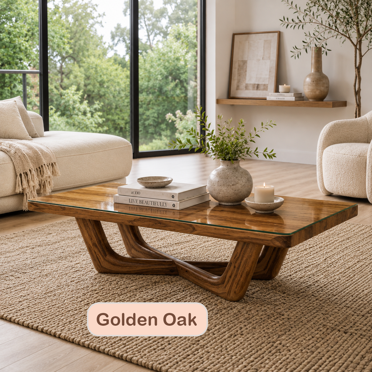 Handmade Modern Live Edge Coffee Table
