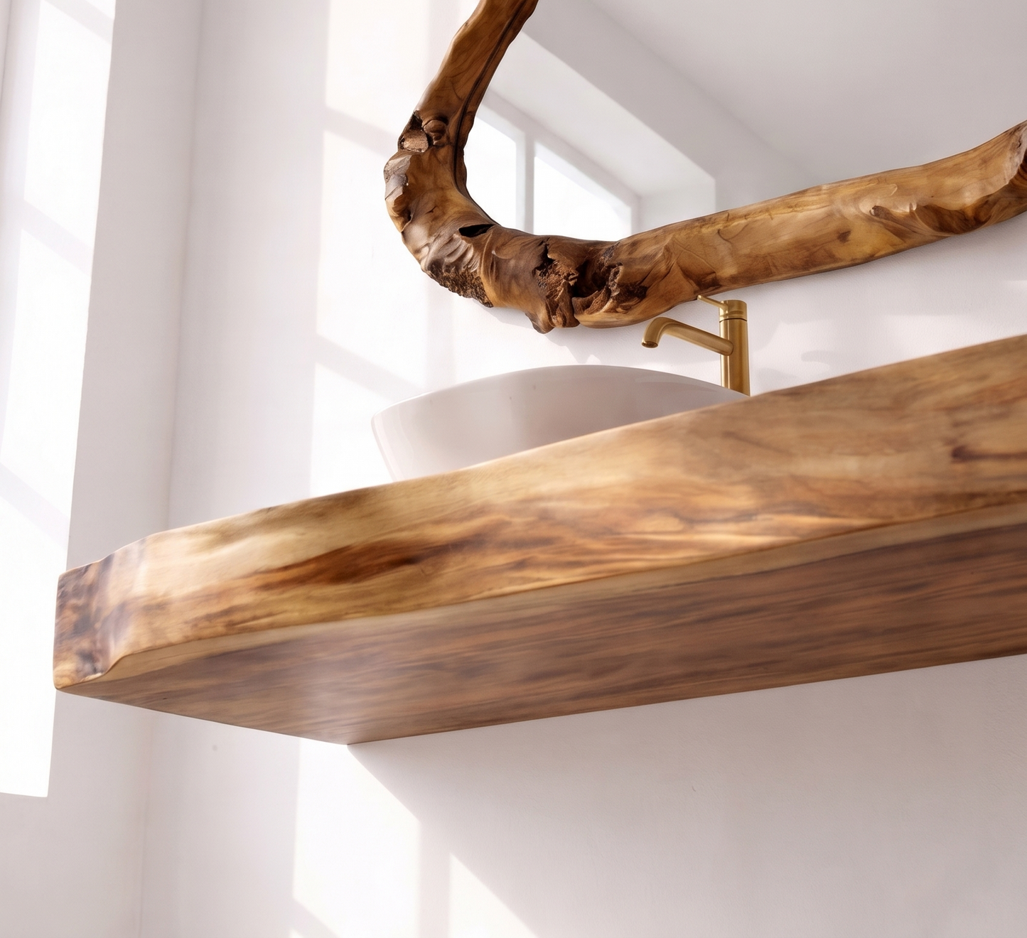 Live Edge Floating Bathroom Vanity