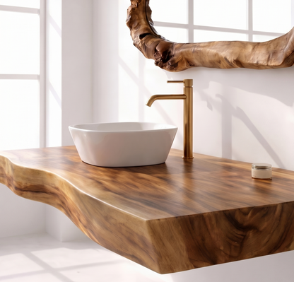 Live Edge Floating Bathroom Vanity