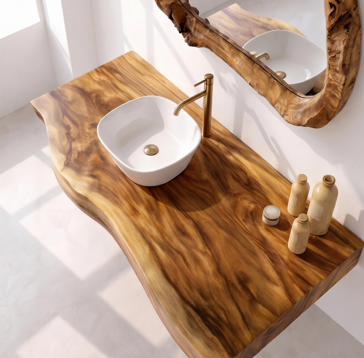 Live Edge Floating Bathroom Vanity