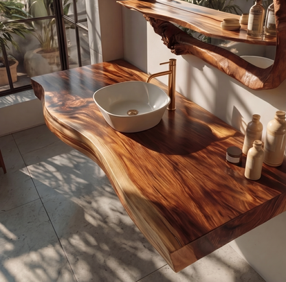 Live Edge Floating Bathroom Vanity