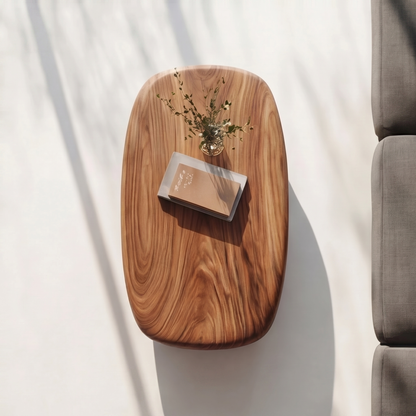 Organic Modern Oval Wood Coffee Table