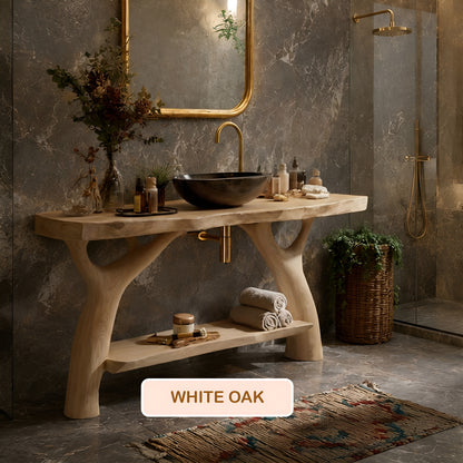 Freestanding Solid Wood Bathroom Vanity Console