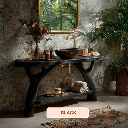 Freestanding Solid Wood Bathroom Vanity Console