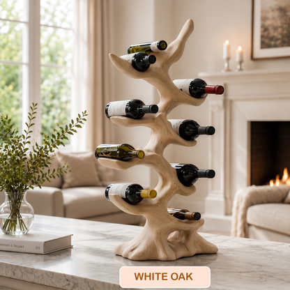 Freestanding Wooden Tree Wine Rack