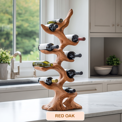 Freestanding Wooden Tree Wine Rack
