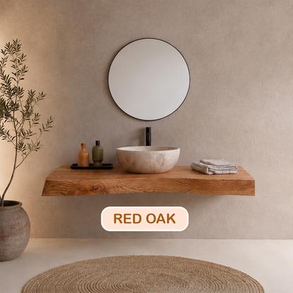 Floating Hardwood Bathroom Vanity