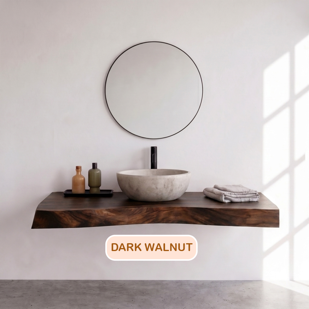 Floating Hardwood Bathroom Vanity