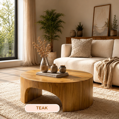 Organic Modern Solid Wood Coffee Table