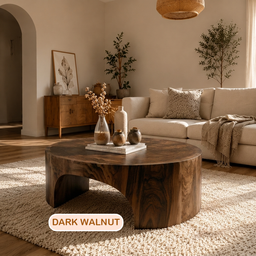 Organic Modern Solid Wood Coffee Table
