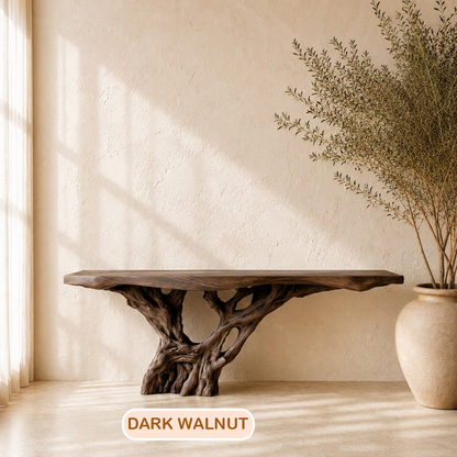 Solid Wood Tree Root Console Table