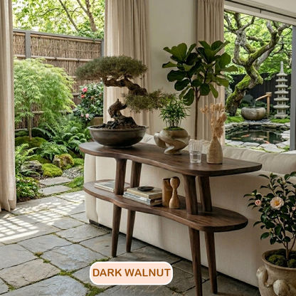 Mid Century Modern Wood Console Table