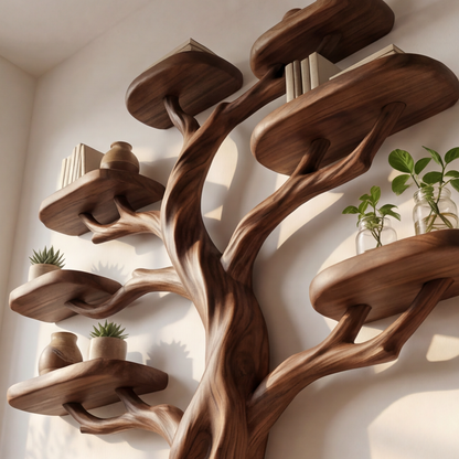 Tree Branch Bookshelf Natural Wood