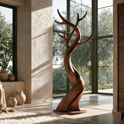 Modern Freestanding Wood Hall Tree