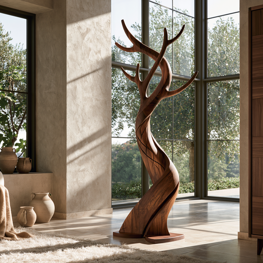 Modern Freestanding Wood Hall Tree