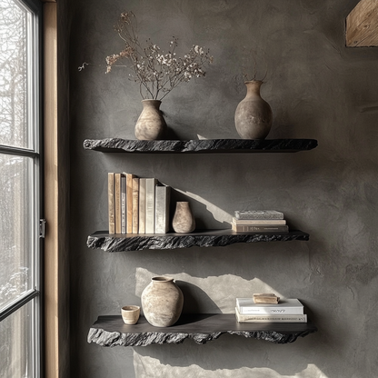 Rustic Solid Wood Floating Shelf