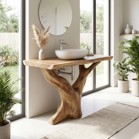 Solid Wood Bathroom Vanity Console