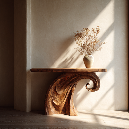 Organic Modern Sculptural Console Table