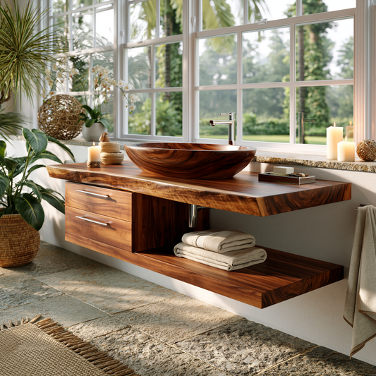Modern Bathroom Vanity Solid Wood