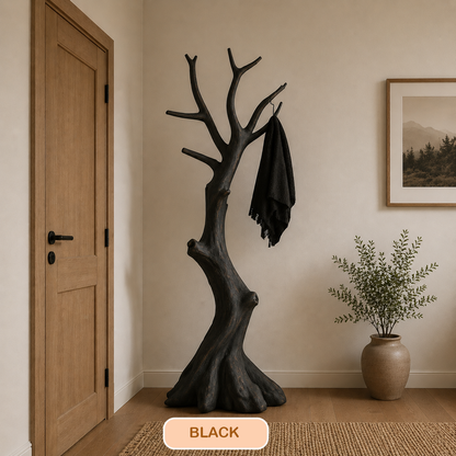 Freestanding Solid Wood Tree Coat Rack