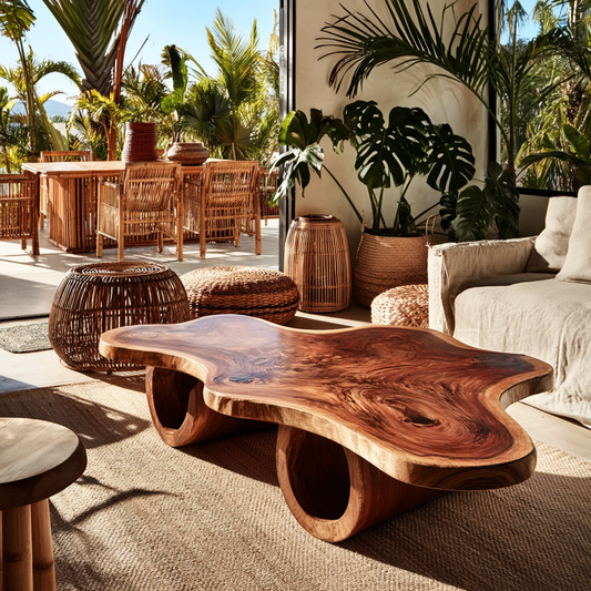 Rustic Modern Live Edge Coffee Table