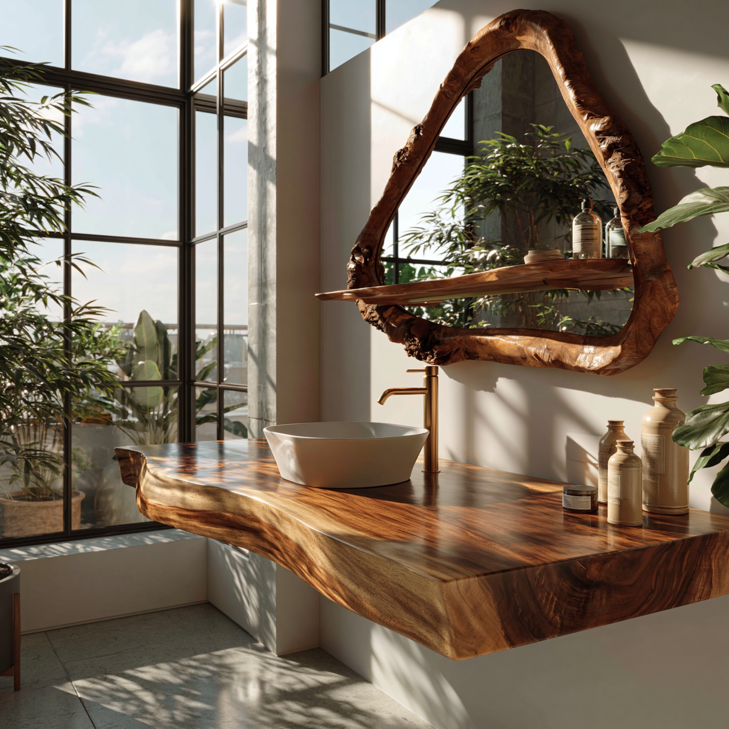 Live Edge Floating Bathroom Vanity