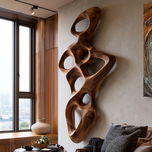 Handmade Contemporary Wood Wall Statement Art