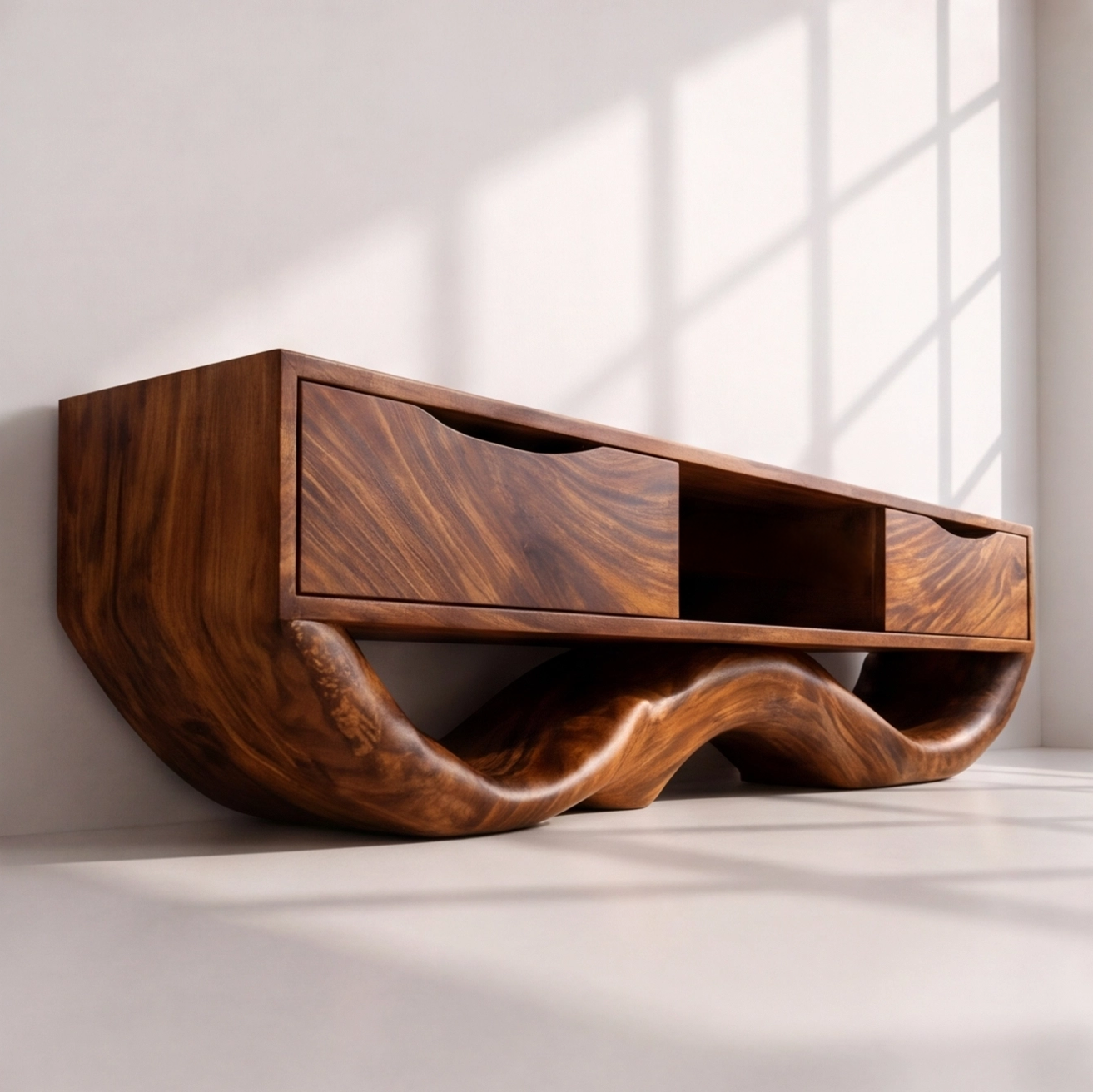 Organic Wood Modern TV Stand
