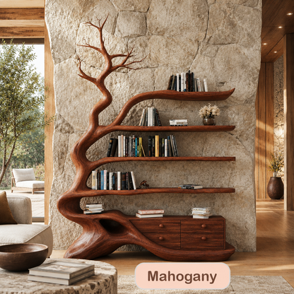 Hardwood Tree Shaped Bookshelf