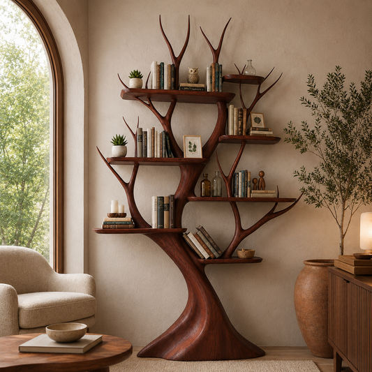 Artisan Tree Shaped Open Bookshelf