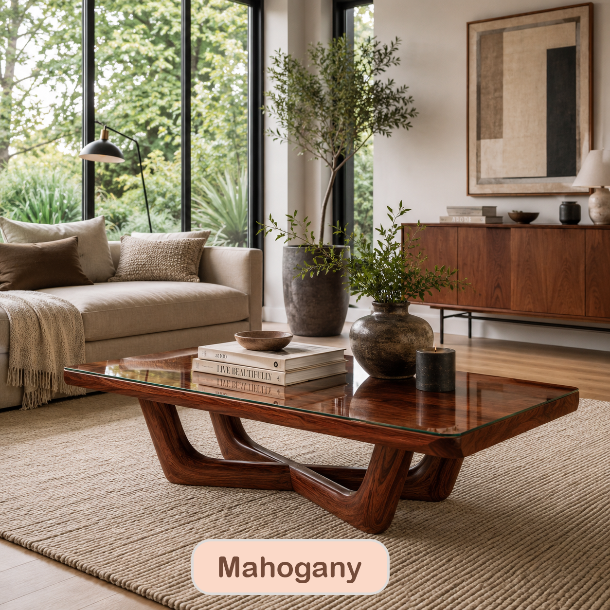 Handmade Modern Live Edge Coffee Table