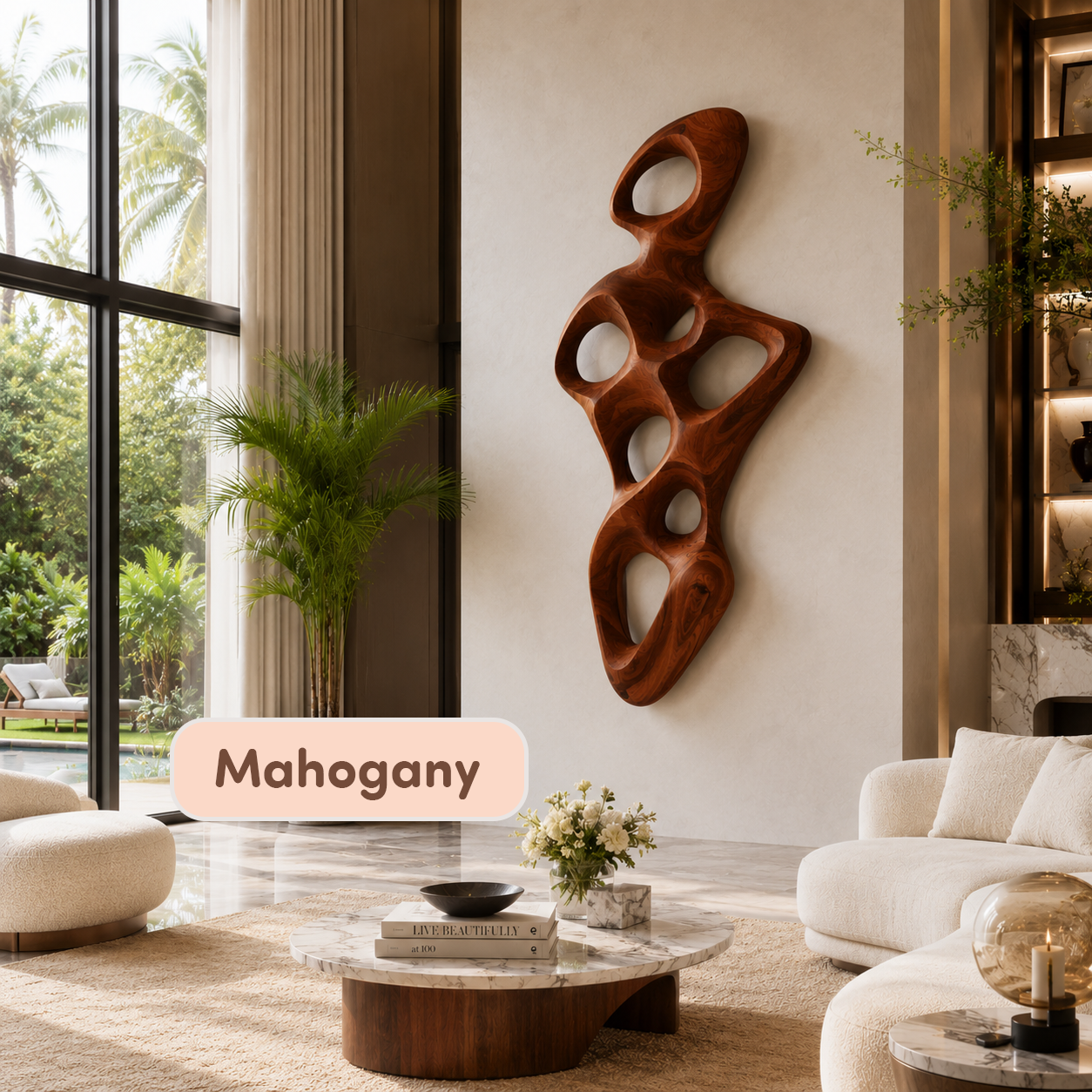 Handmade Contemporary Wood Wall Statement Art