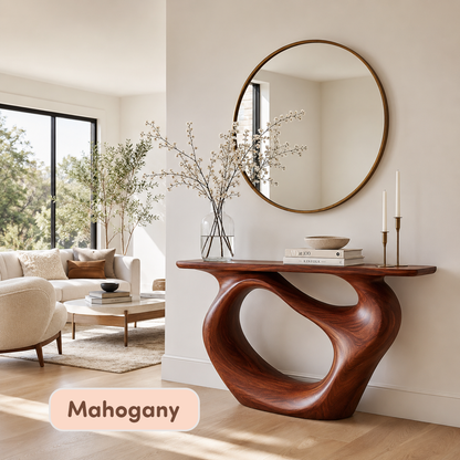 Organic Modern Solid Wood Console Table