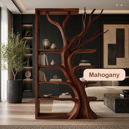 Solid Wood Bookcase Room Divider
