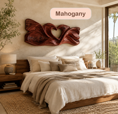 Abstract Wood Heart Wall Art Sculpture