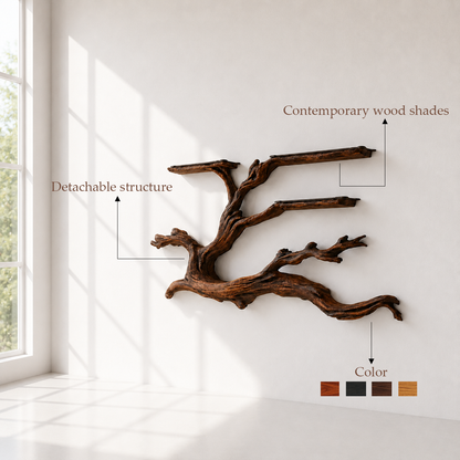 Wall Mounted Tree Wood Wine Rack