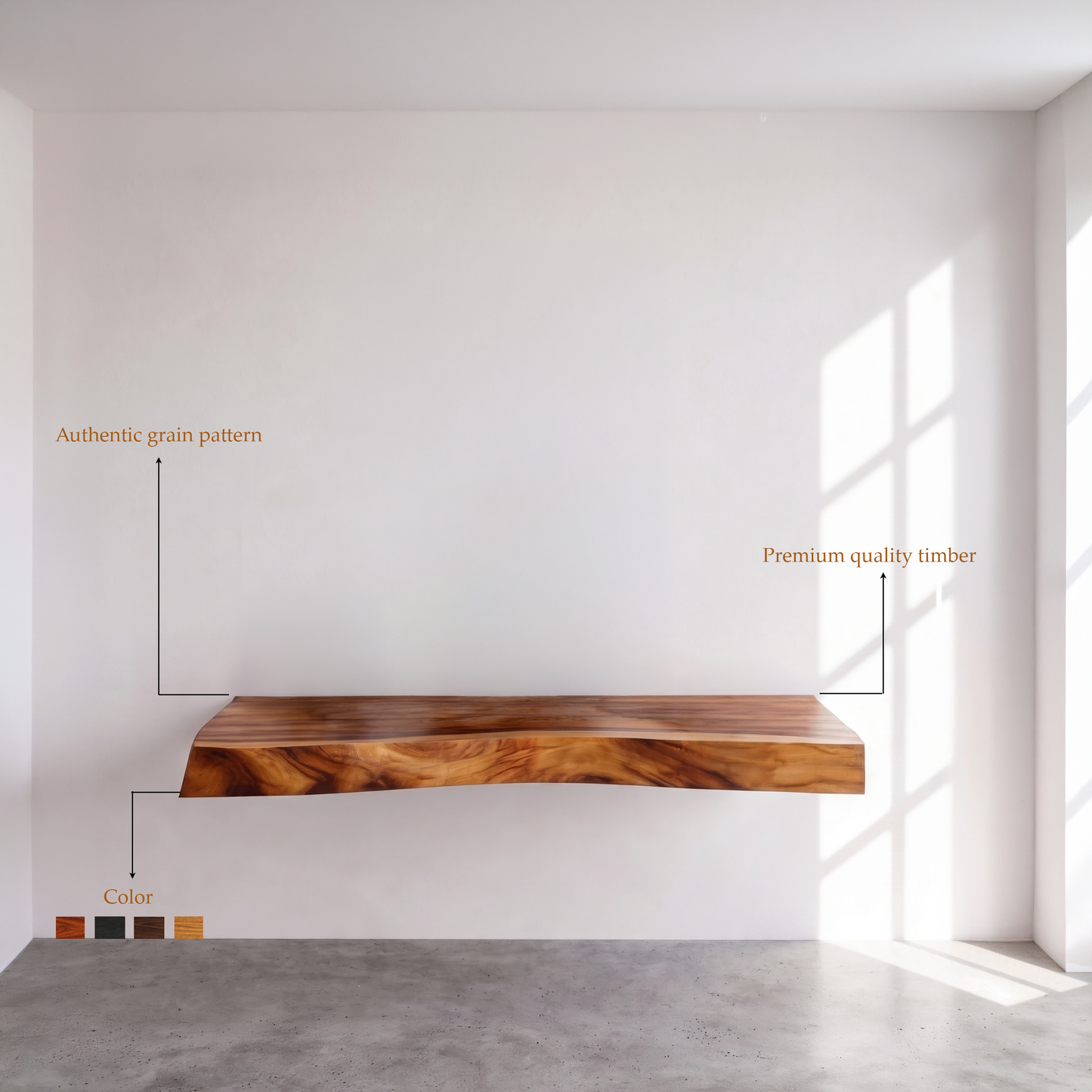 Floating Hardwood Bathroom Vanity