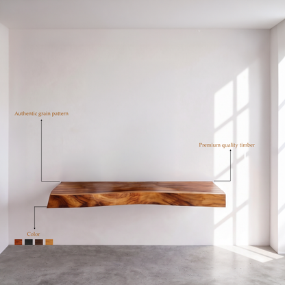 Floating Hardwood Bathroom Vanity