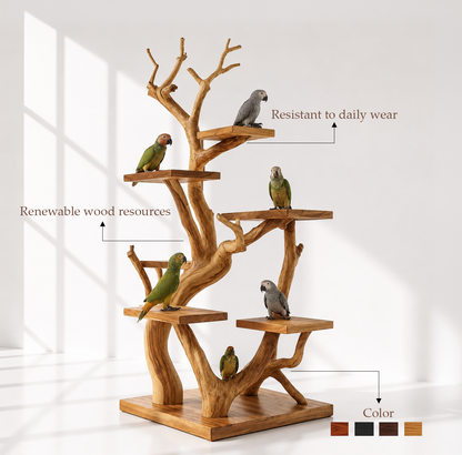 Multi-Level Tree Branch Bird Play Stand