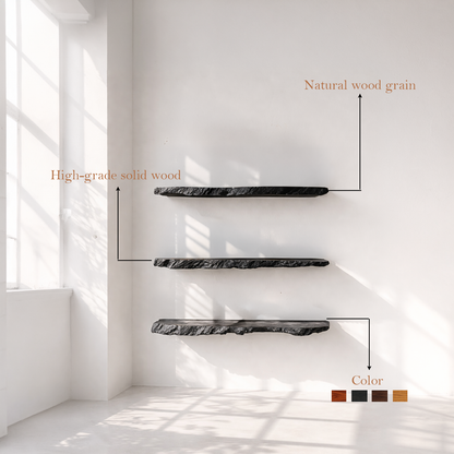 Rustic Solid Wood Floating Shelf