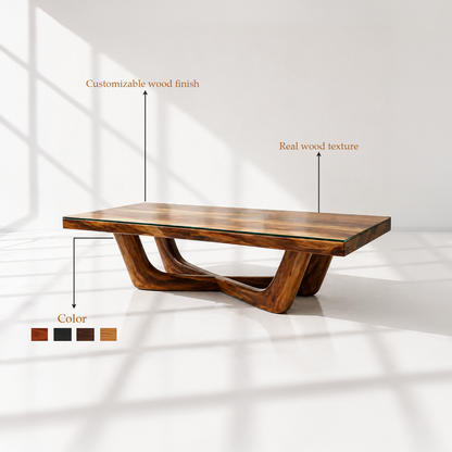 Handmade Modern Live Edge Coffee Table