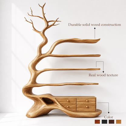 Hardwood Tree Shaped Bookshelf