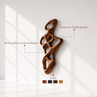 Handmade Contemporary Wood Wall Statement Art