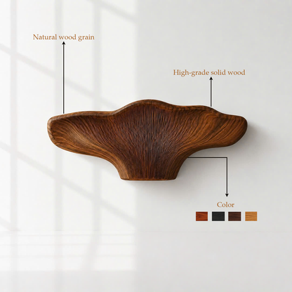 Organic Solid Wood Fungi Floating Shelves