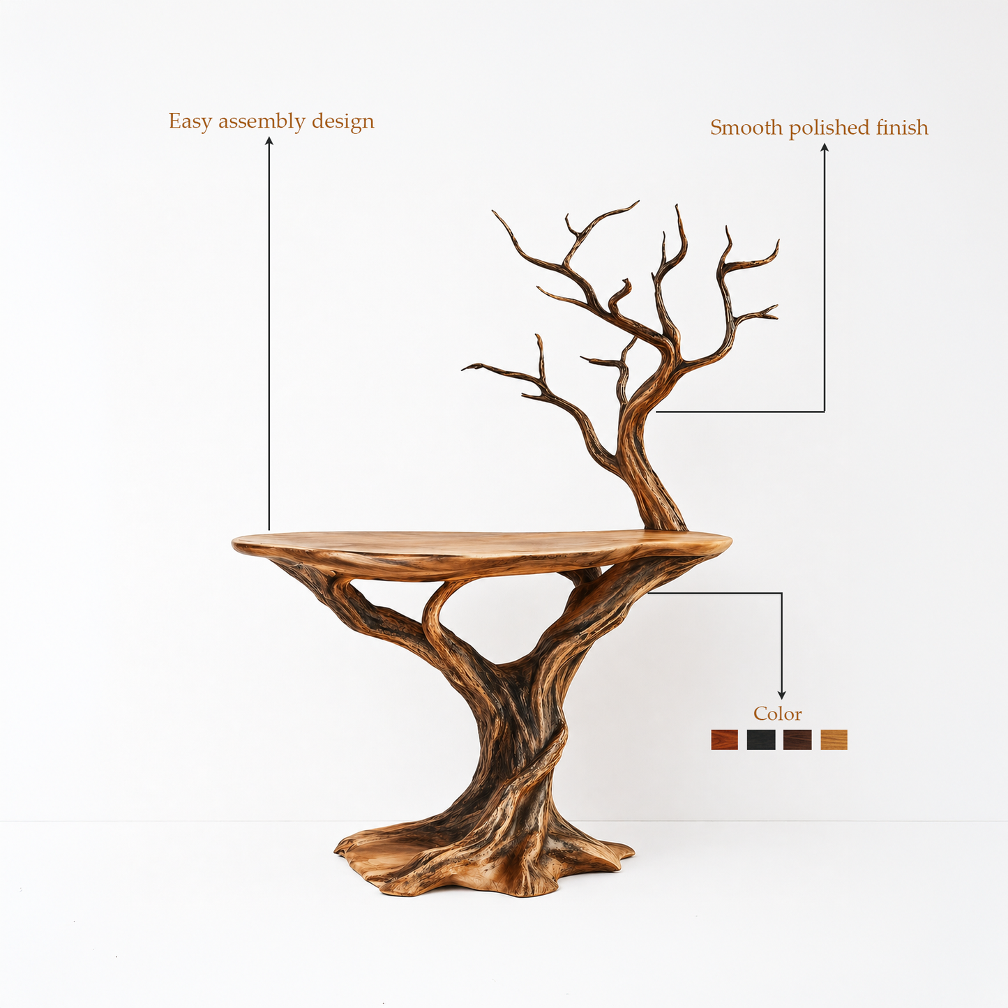 Organic Modern Sculptural Record Player Stand