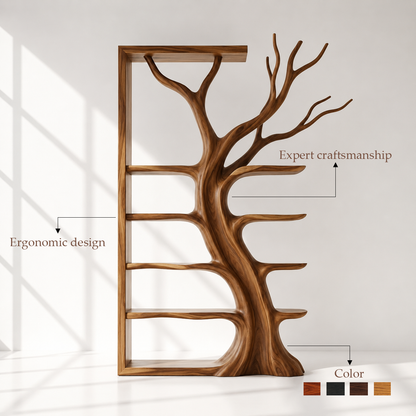 Solid Wood Bookcase Room Divider