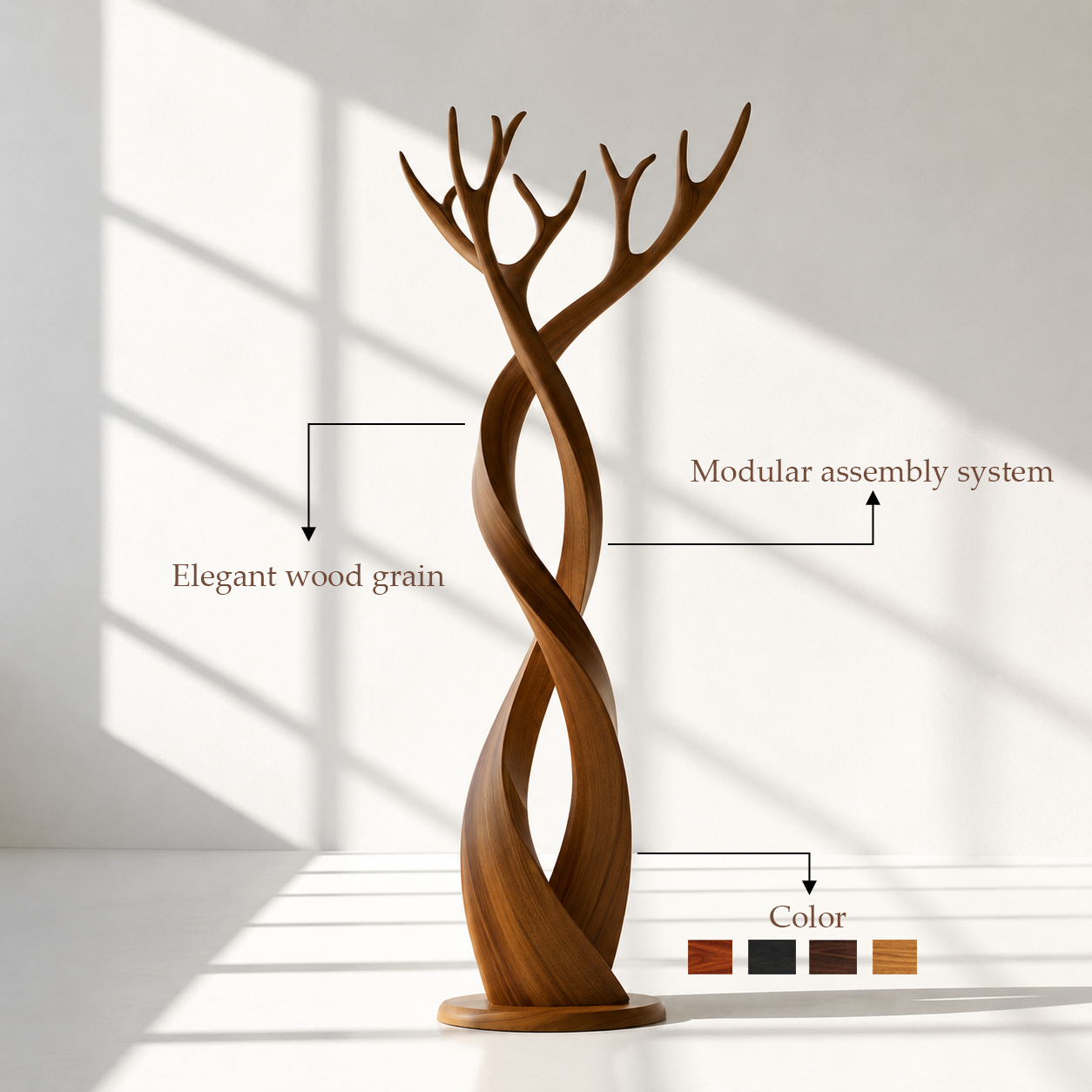 Sculptural Wooden Tree Branch Coat
