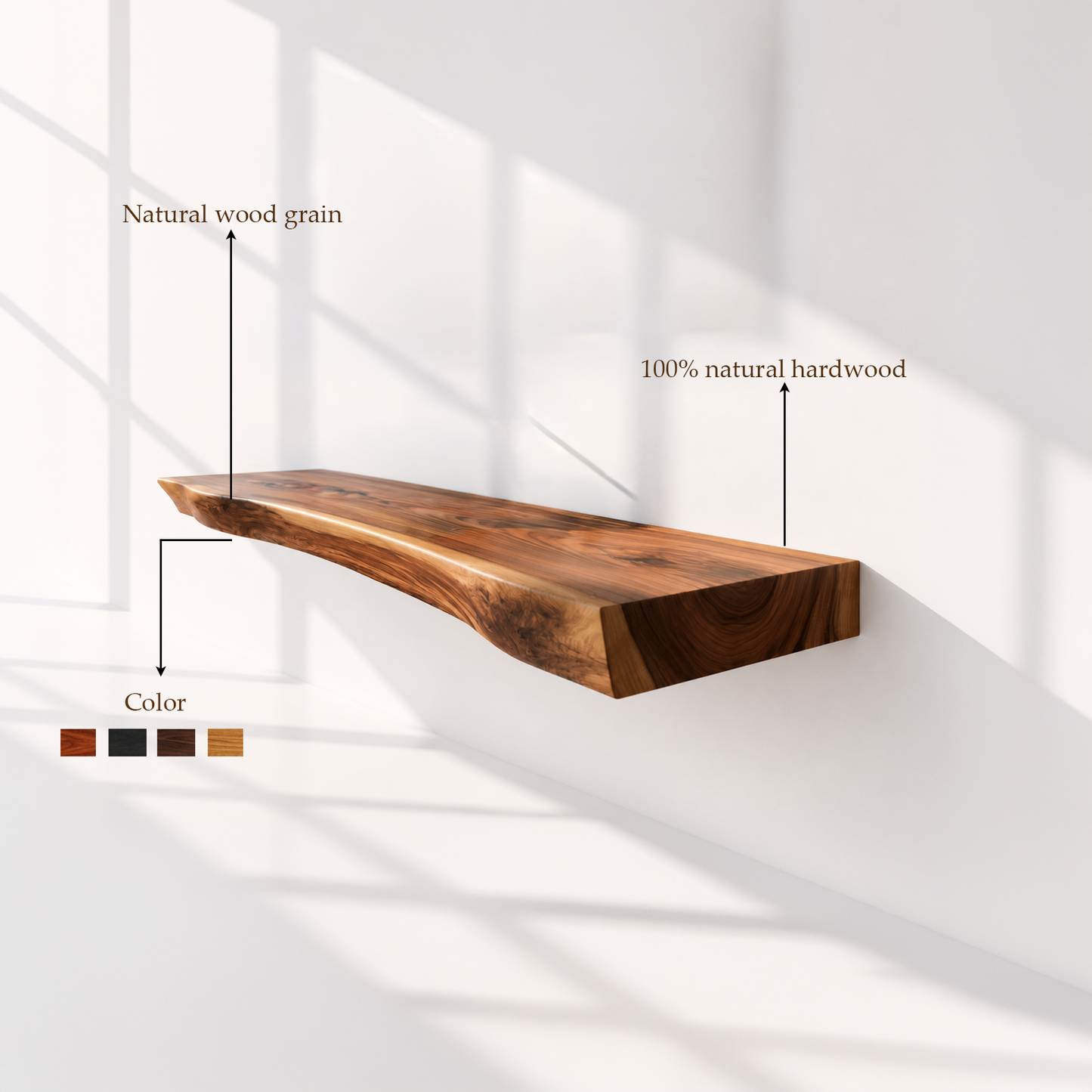 Floating Modern Rustic Wood Bathroom Vanity