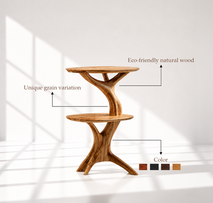 Wooden Tree Record Player Stand